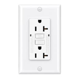 Baomain 15A Switch Controlled GFCI Outlet Box Combo, 2-Gang Surface Mount Kit, IP66 in-Use Clear Cov