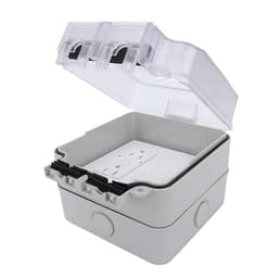 Baomain 15A Switch Controlled GFCI Outlet Box Combo 2-Gang Kit UL