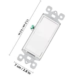 SOLUSTRE 3-Way Rocker Light Switch for Wall Lights with Stainless Steel Junction Box, Rust Resistant