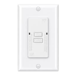 Baomain Blank Face GFCI 20 Amp, Self-Test Receptacle with LED Indicator,Faceless GFCI,Electrical Out