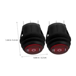10pcs 3-pin Round Waterproof Toggle Rocker Switches for Car Truck Boat Power Control, Mini On/Off Sw
