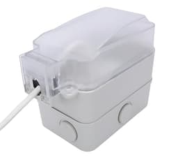 Baomain 15A Duplex Outdoor GFCI Outlet Box Combo Surface Mount Kit 1-Pack