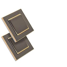 1pcs Black Mirror Acrylic Wall Light Switch Vintage Flame Retardant Panel Button 1 Gang Way Rocker O