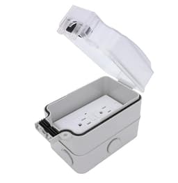 Baomain 15A Duplex Outdoor GFCI Outlet Box Combo Surface Mount Kit 1-Pack