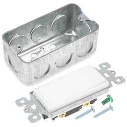 SOLUSTRE 3-Way Rocker Light Switch for Wall Lights with Stainless Steel Junction Box, Rust Resistant