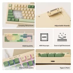 MechLands Aula S102 Membrane Gaming Keyboard w/Number Pad, 100% Full Size