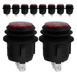 10pcs 3-pin Round Waterproof Toggle Rocker Switches for Car Truck Boat Power Control, Mini On/Off Sw