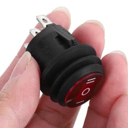 10pcs 3-pin Round Waterproof Toggle Rocker Switches for Car Truck Boat Power Control, Mini On/Off Sw