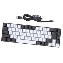 Membrane Gaming Keyboard RGB Backlit Compact Layout for FPS with USB Wired Connection Suitable for S