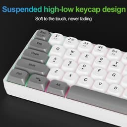 Wired RGB Gaming Membrance Keyboard. 60 Percent Mini Creamy LED Computer Keyboard .Small Ergonomic C