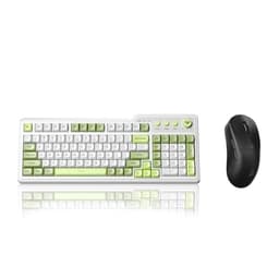 Aula F3099 Wireless Keyboard with Media Knob RGB Backlit Gaming Keyboard + SOLAKAKA SM850 - Wireless