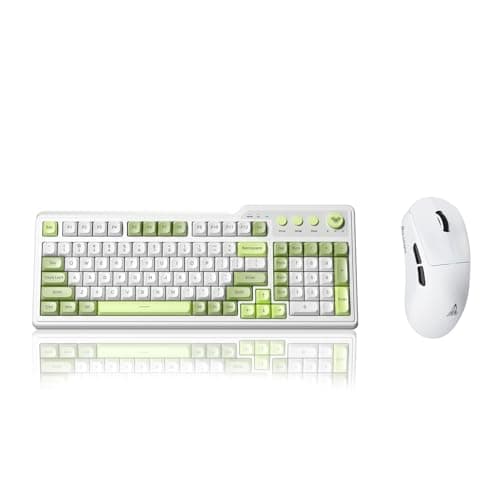 Aula F3099 Wireless Keyboard with Media Knob RGB Backlit Gaming Keyboard + SOLAKAKA SM850 - Wireless