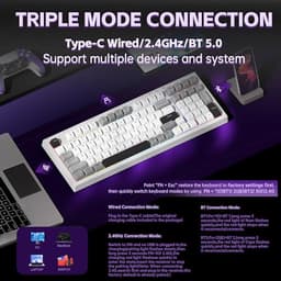 LEOBOG x Aula Wireless Keyboard 98 Keys Membrane Computer Keyboards