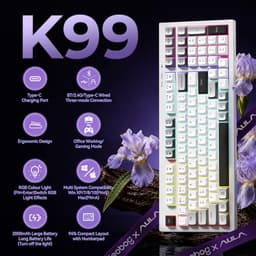 LEOBOG x Aula Wireless Keyboard 98 Keys Membrane Computer Keyboards