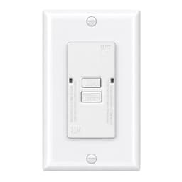 Baomain Blank Face GFCI 20 Amp, Self-Test Receptacle with LED Indicator,Faceless GFCI,Electrical Out