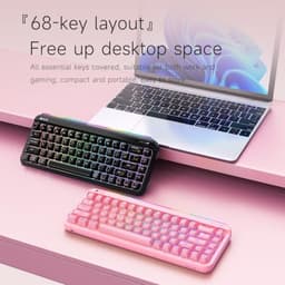 ZIYOU LANG x A.Jazz AF68 Wireless Gaming Keyboard,Tri-Mode BT/2.4G/USB-C Keyboard with RGB Backlit,C
