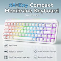 ZIYOU LANG x A.Jazz AF68 Wireless Gaming Keyboard,Tri-Mode BT/2.4G/USB-C Keyboard with RGB Backlit,C