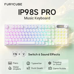 IP98S Wireless Keyboard, 98-Key Tri-Mode RGB with 6 Typing Sounds