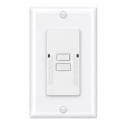 Baomain Blank Face GFCI 20 Amp, Self-Test Receptacle with LED Indicator,Faceless GFCI,Electrical Out