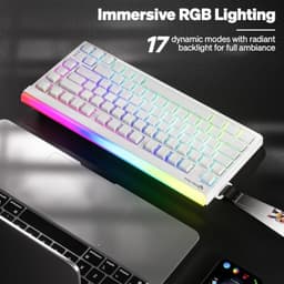 MEETION Vibekey75 Wireless Gaming Keyboard with RGB Backlight, Black