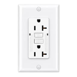 Baomain 15A Switch Controlled GFCI Outlet Box Combo, 2-Gang Surface Mount Kit, IP66 in-Use Clear Cov