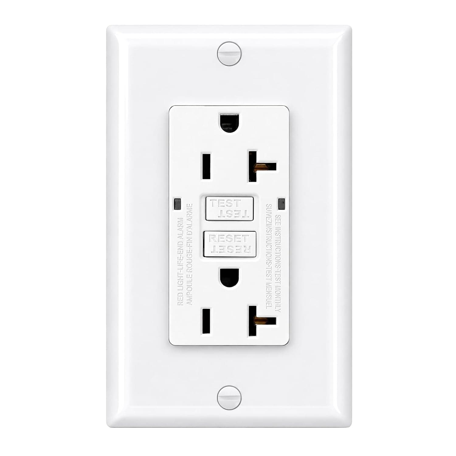 Baomain 15A Switch Controlled GFCI Outlet Box Combo, 2-Gang Surface Mount Kit, IP66 in-Use Clear Cov
