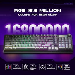 IP98S Wireless Keyboard, 98-Key Tri-Mode RGB with 6 Typing Sounds