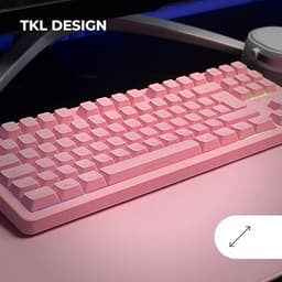 Mars Gaming MK023, French Language, Gaming Keyboard TKL, Hybrid H-Mech Technology, FRGB Rainbow Ligh