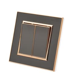 1pcs Black Mirror Acrylic Wall Light Switch Vintage Flame Retardant Panel Button 1 Gang Way Rocker O