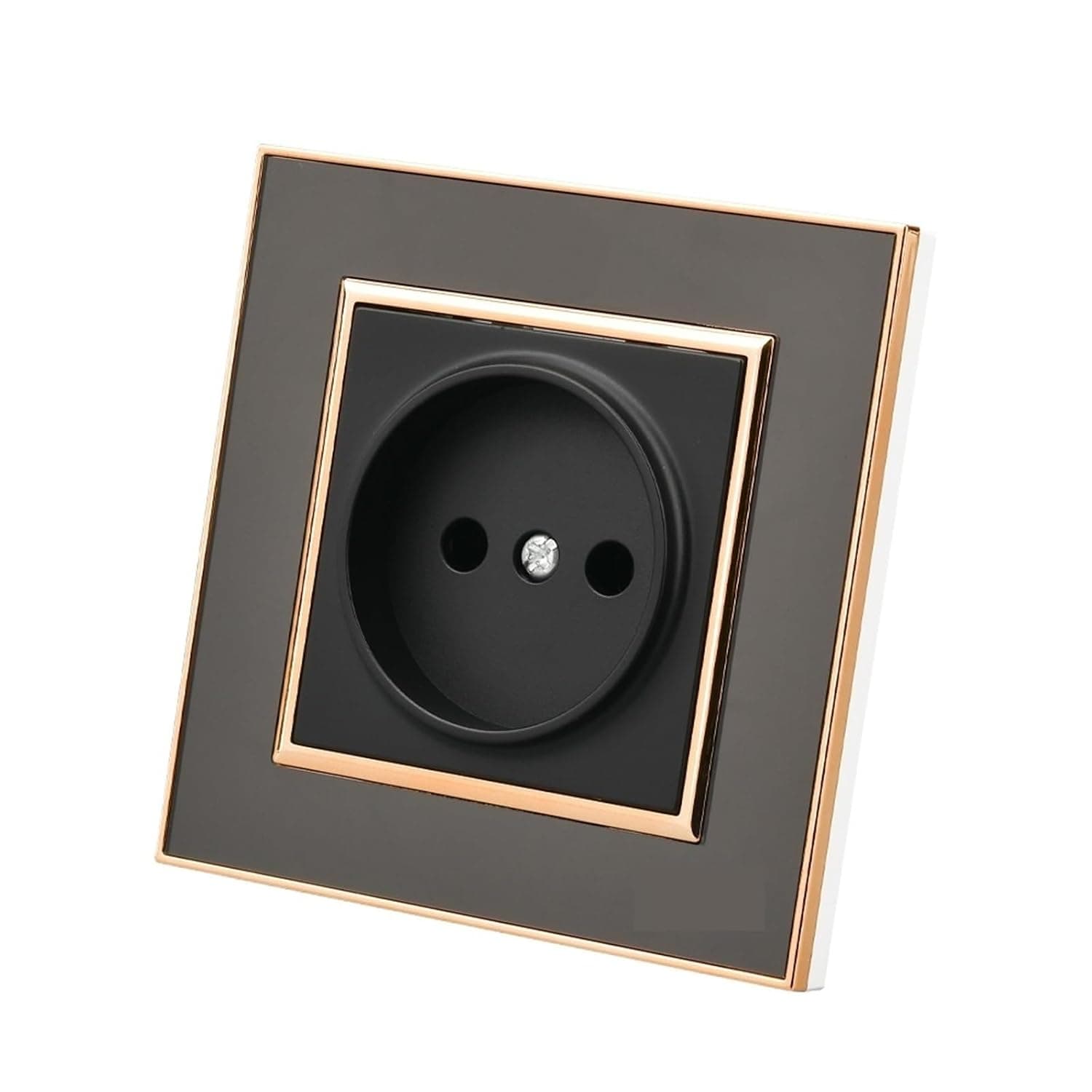 1pcs Black Mirror Acrylic Wall Light Switch Vintage Flame Retardant Panel Button 1 Gang Way Rocker O