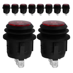 10pcs 3-pin Round Waterproof Toggle Rocker Switches for Car Truck Boat Power Control, Mini On/Off Sw