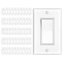 Amico Single Pole & 3 Way Light Switches, UL Listed