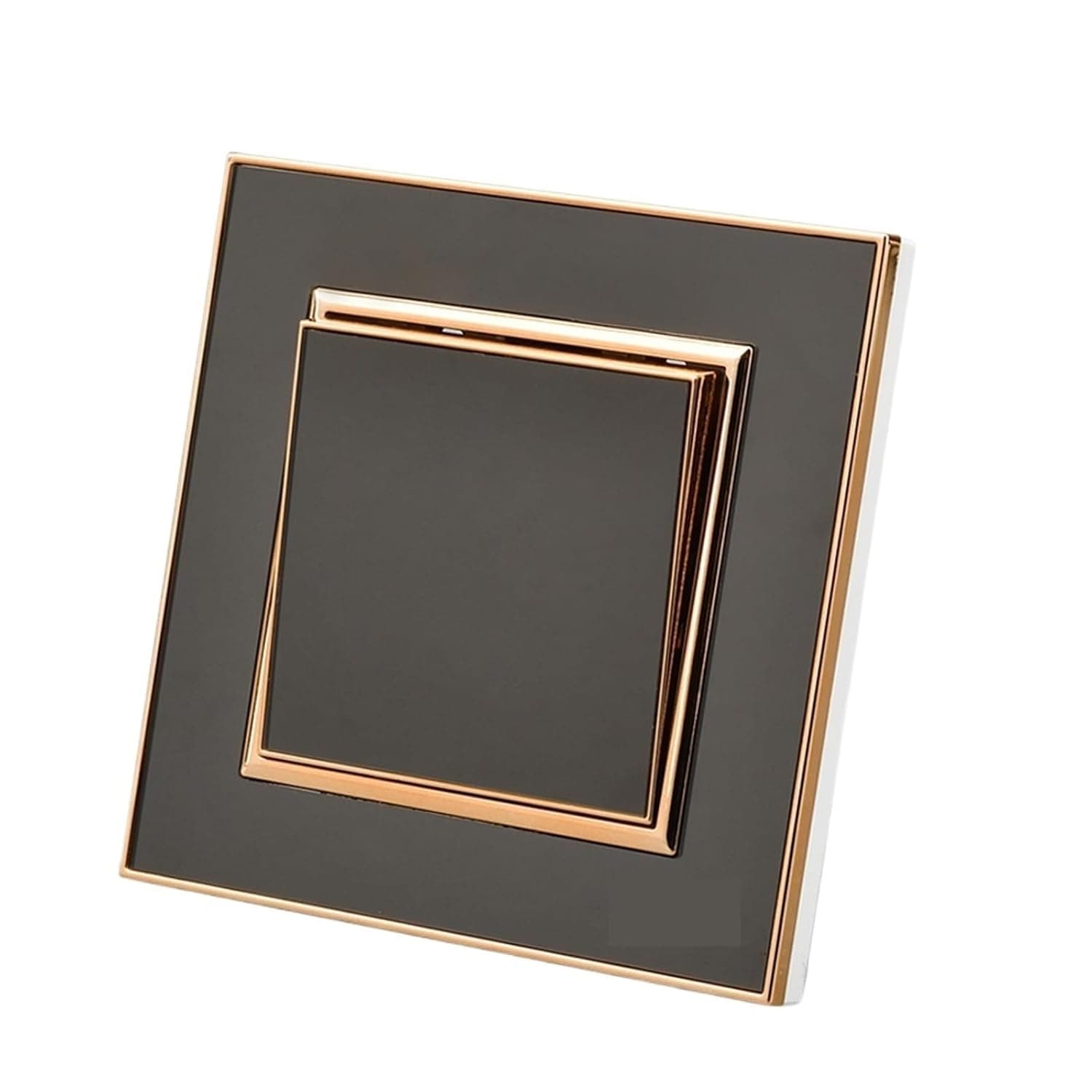1pcs Black Mirror Acrylic Wall Light Switch Vintage Flame Retardant Panel Button 1 Gang Way Rocker O