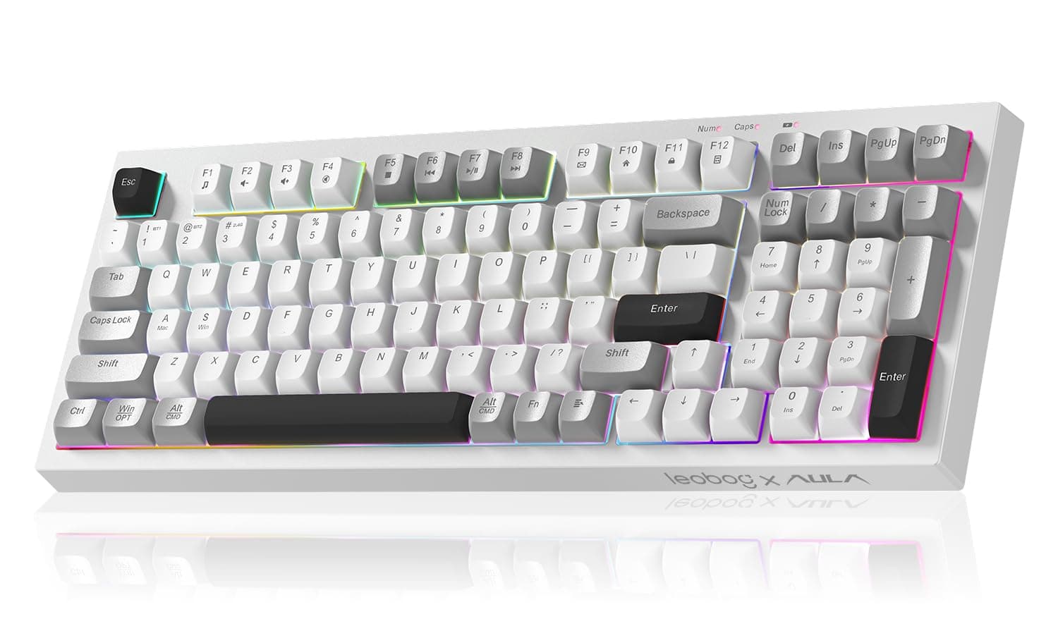 LEOBOG x Aula Wireless Keyboard 98 Keys Membrane Computer Keyboards