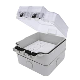 Baomain 15A Switch Controlled GFCI Outlet Box Combo 2-Gang Kit UL