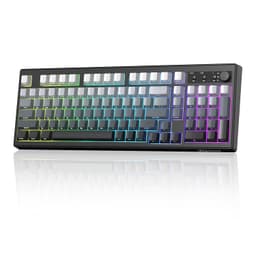 ZIYOU LANG K100 Wireless Gaming Keyboard,99 Keys Tri-Mode BT/2.4GHz/USB-C Creamy Color Keyboard with