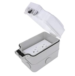 Baomain 15A Duplex Outdoor GFCI Outlet Box Combo Surface Mount Kit 1-Pack