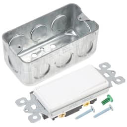SOLUSTRE 3-Way Rocker Light Switch for Wall Lights with Stainless Steel Junction Box, Rust Resistant