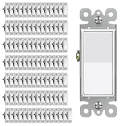 CML Decorator Paddle Rocker Light Switches, 15 Amp Single Pole Switch, 15A 120/277V, On/Off Interrup