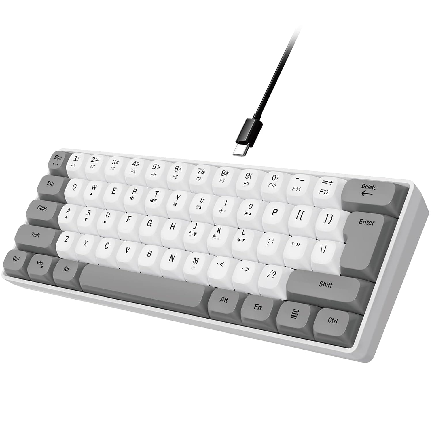 Wired RGB Gaming Membrance Keyboard. 60 Percent Mini Creamy LED Computer Keyboard .Small Ergonomic C