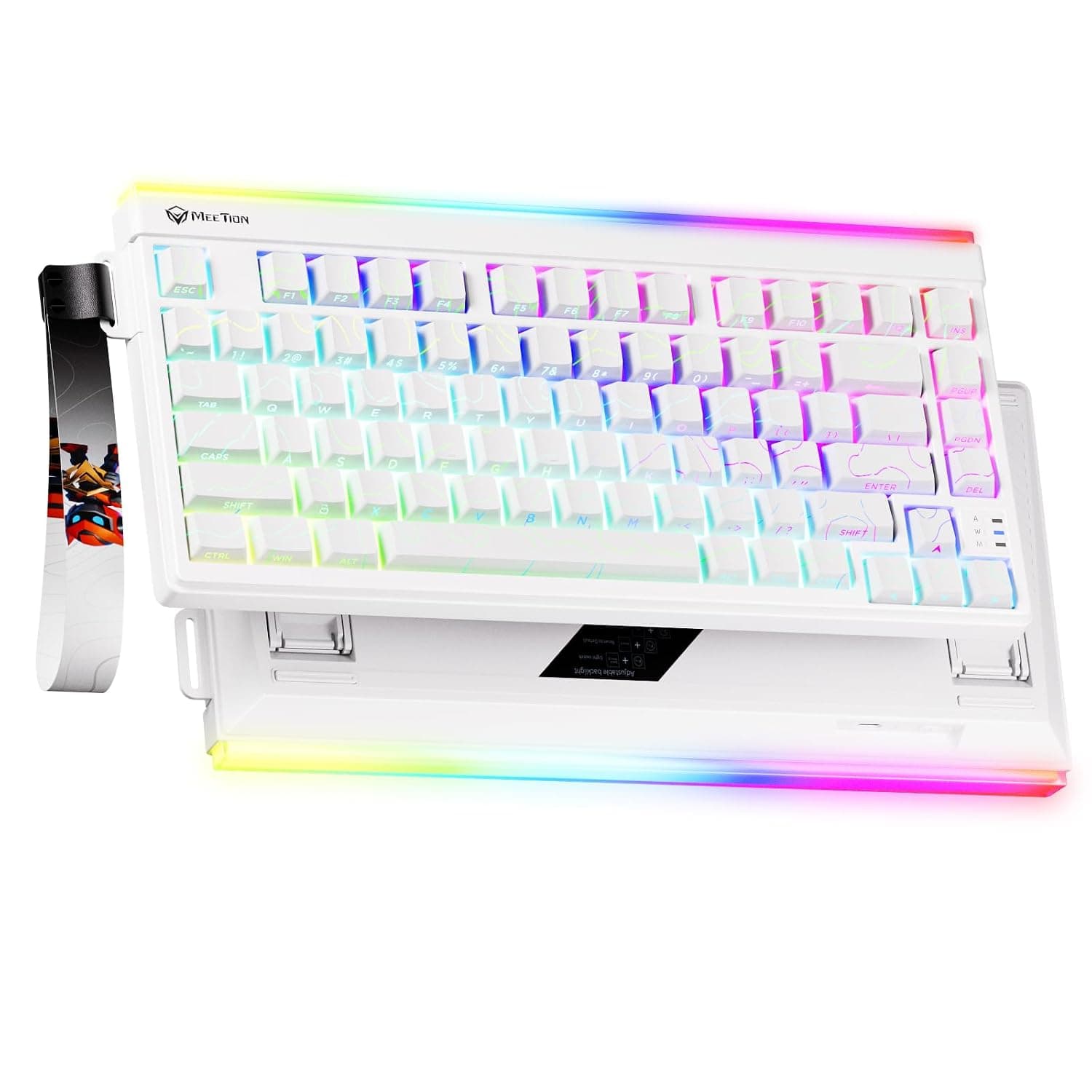 MEETION Vibekey75 Wireless Gaming Keyboard with RGB Backlight, Black