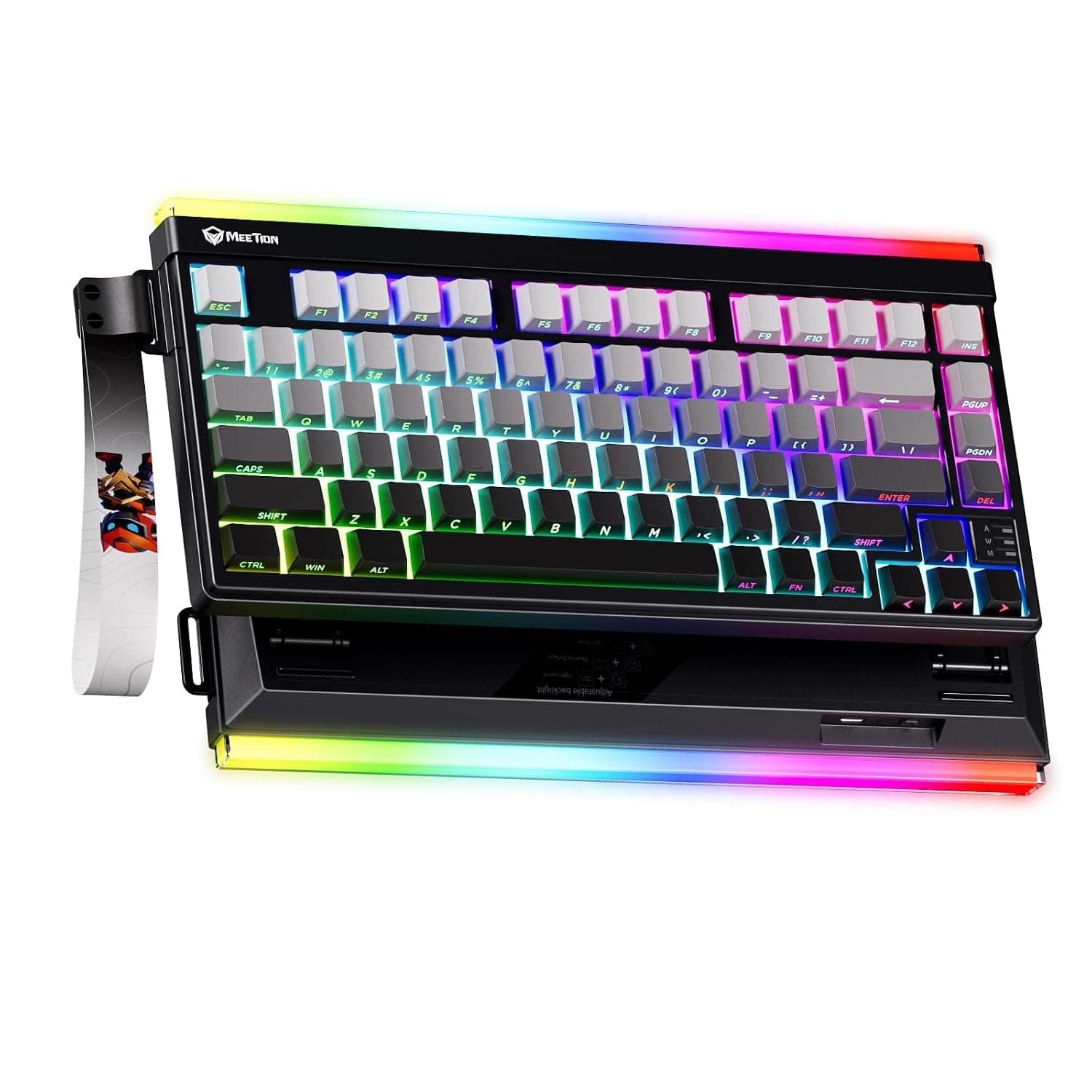 MEETION Vibekey75 Wireless Gaming Keyboard with RGB Backlight, Black