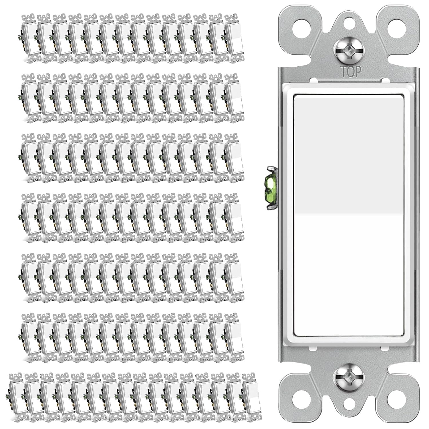 CML 100 Bulk Pack 3 Way Decorator Wall Light Switch, UL Listed, White